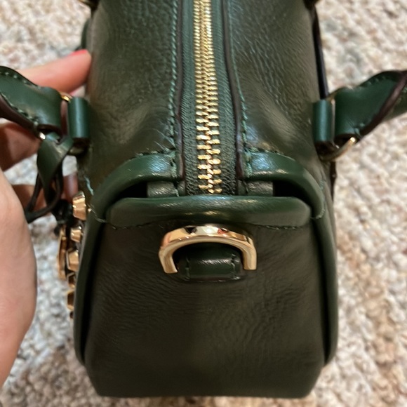 MICHAEL KORS Carine Extra-Small Studded Pebbled Leather Bag 32T0GCCC0L MOSS - Picture 7 of 11